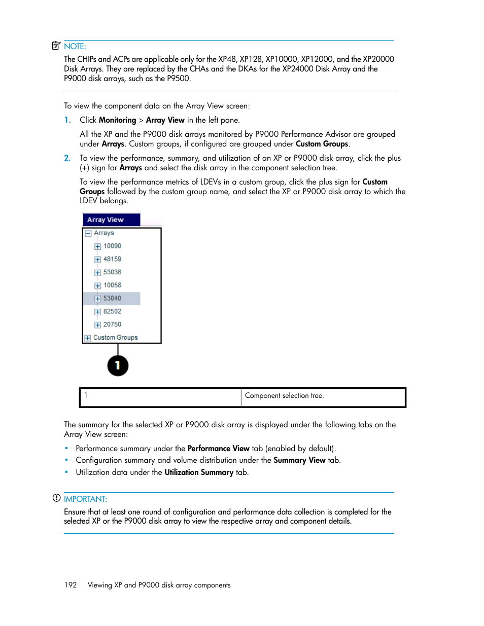 HP XP P9000 Performance Advisor Software User Manual | Page 192 / 476