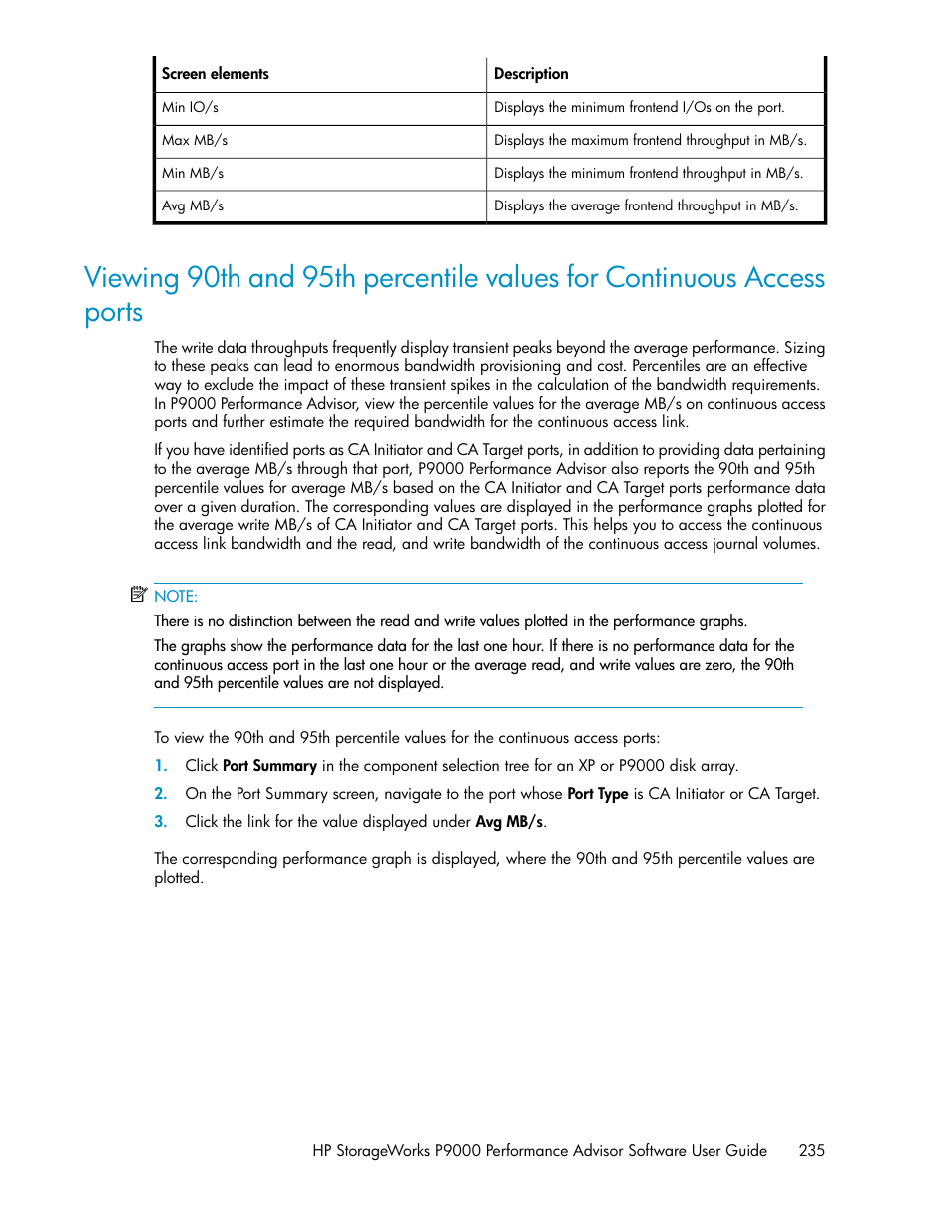 HP XP P9000 Performance Advisor Software User Manual | Page 235 / 476