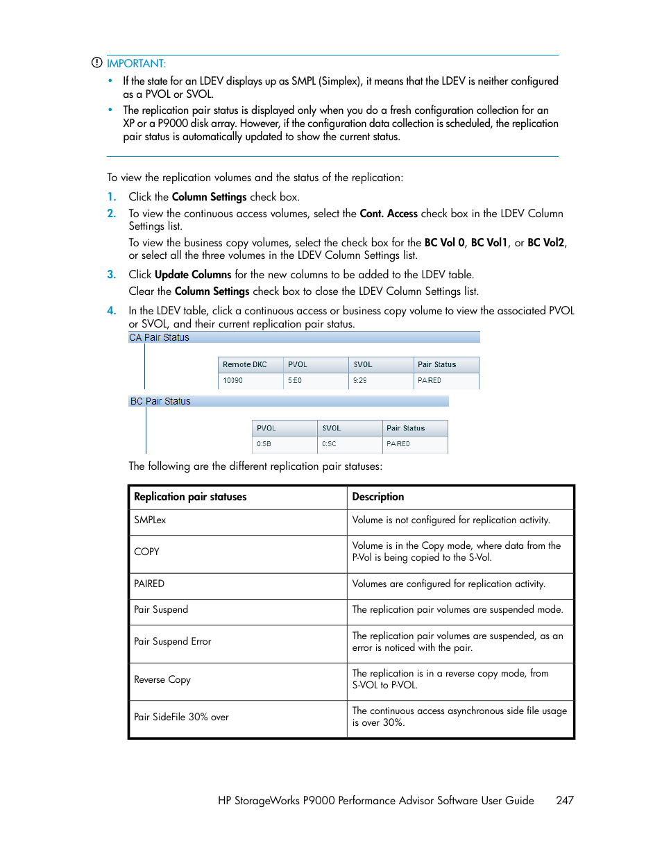 HP XP P9000 Performance Advisor Software User Manual | Page 247 / 476