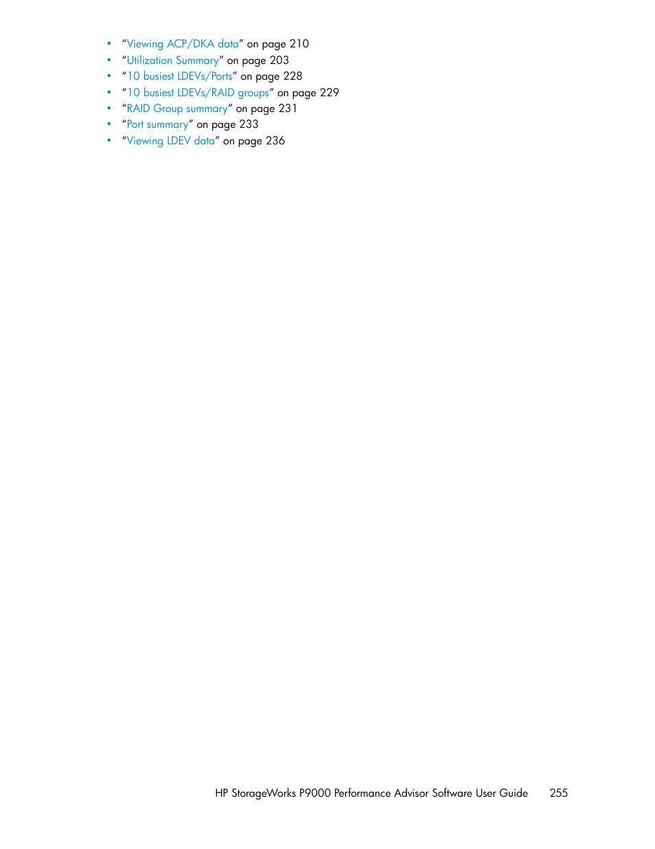 HP XP P9000 Performance Advisor Software User Manual | Page 255 / 476