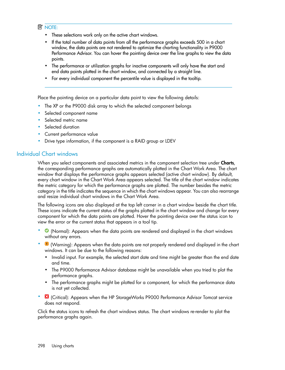 HP XP P9000 Performance Advisor Software User Manual | Page 298 / 476