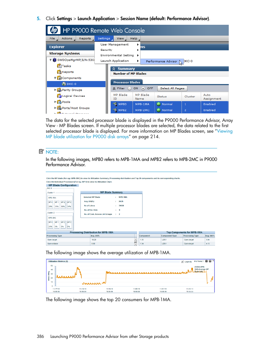 HP XP P9000 Performance Advisor Software User Manual | Page 386 / 476