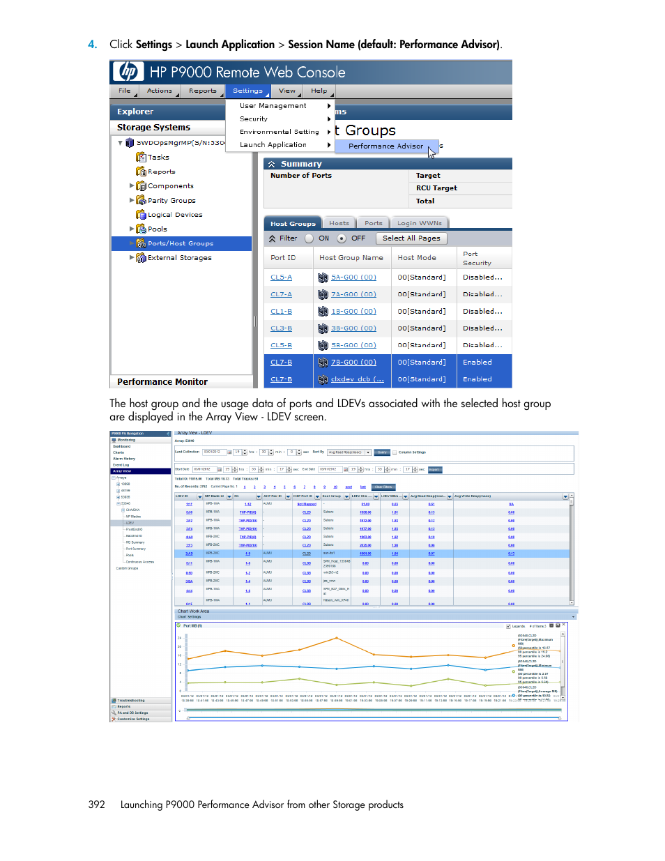 HP XP P9000 Performance Advisor Software User Manual | Page 392 / 476