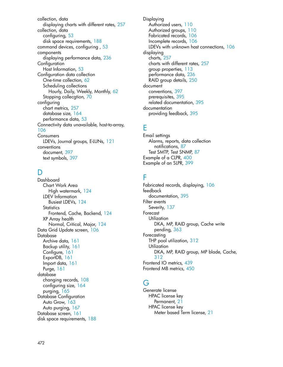 HP XP P9000 Performance Advisor Software User Manual | Page 472 / 476