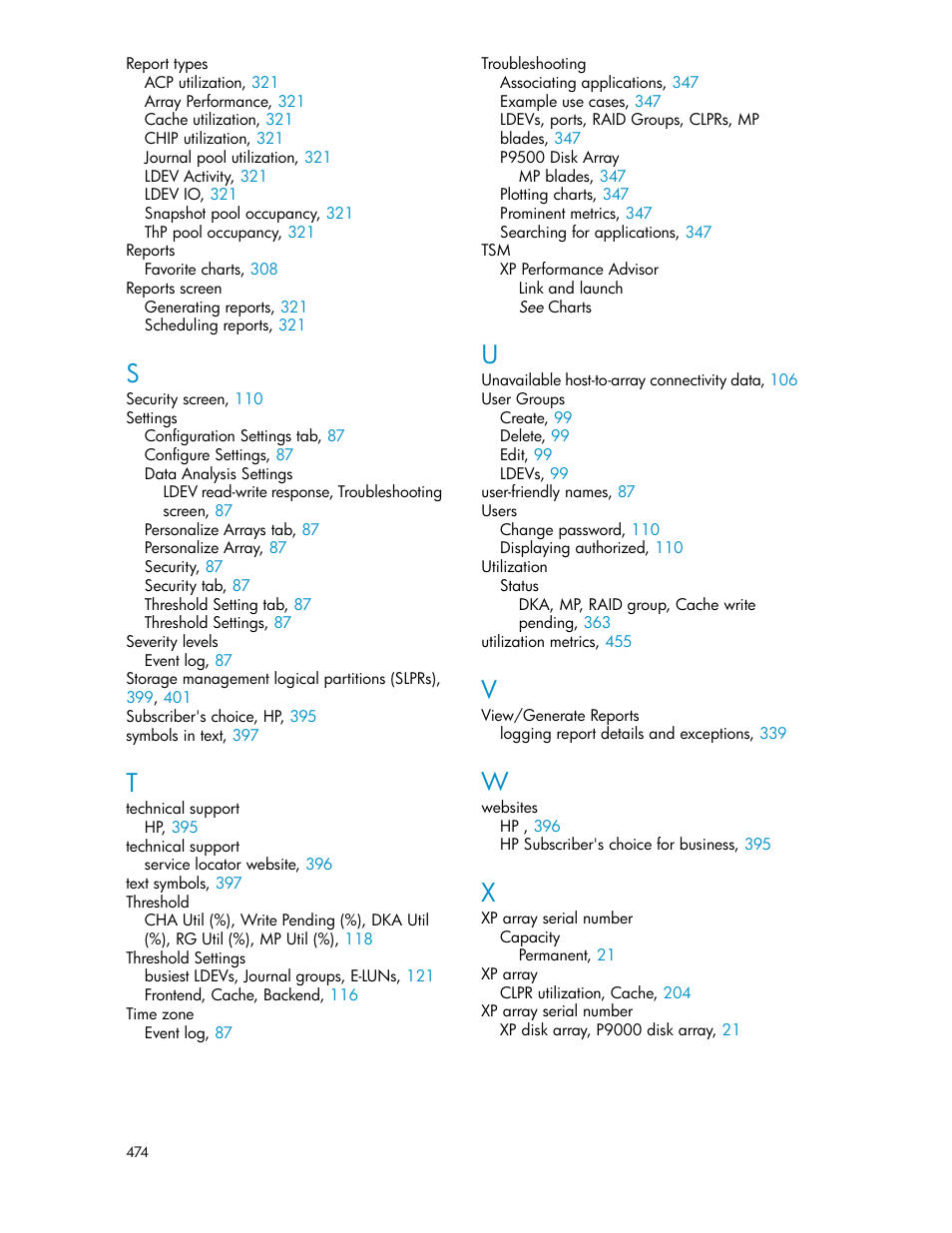 HP XP P9000 Performance Advisor Software User Manual | Page 474 / 476