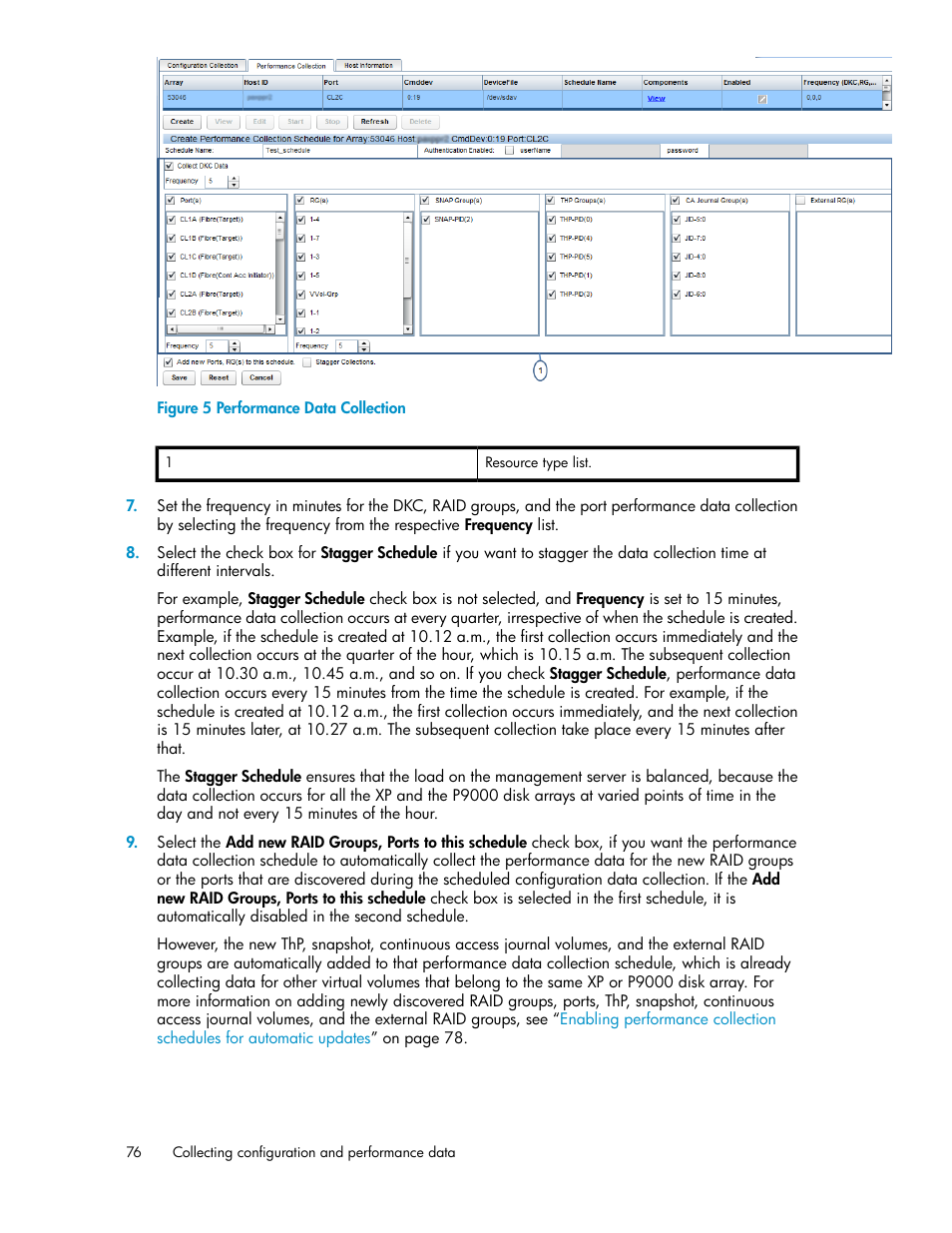 Performance data collection | HP XP P9000 Performance Advisor Software User Manual | Page 76 / 476