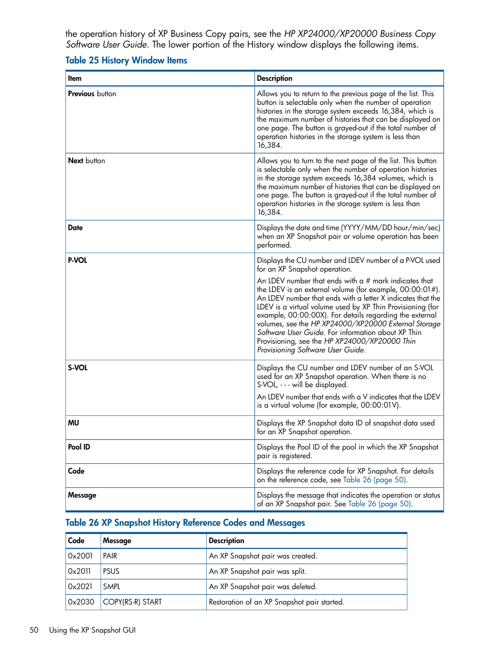 HP StorageWorks XP Remote Web Console Software User Manual | Page 50 / 116