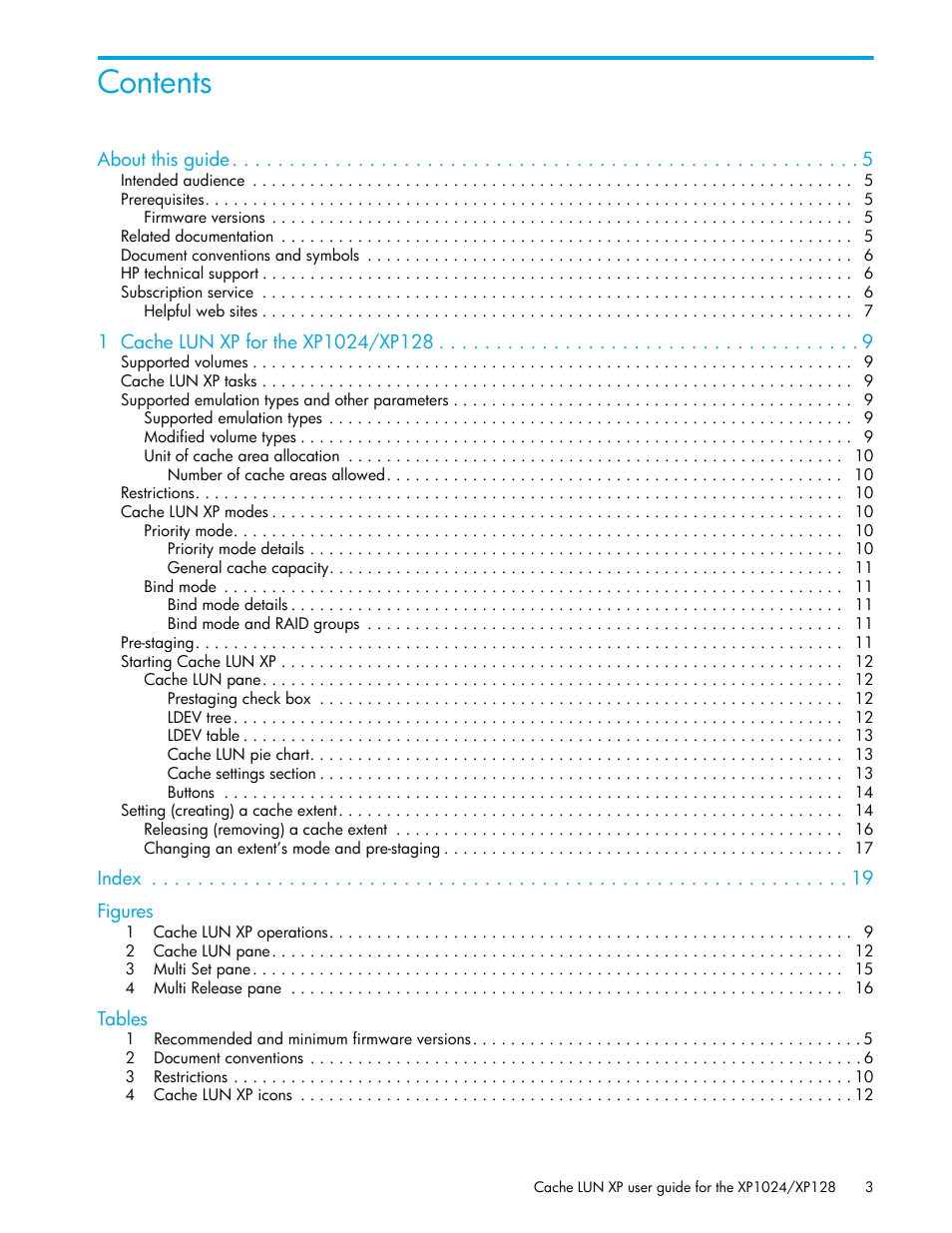 HP XP Cache LUN Software User Manual | Page 3 / 20