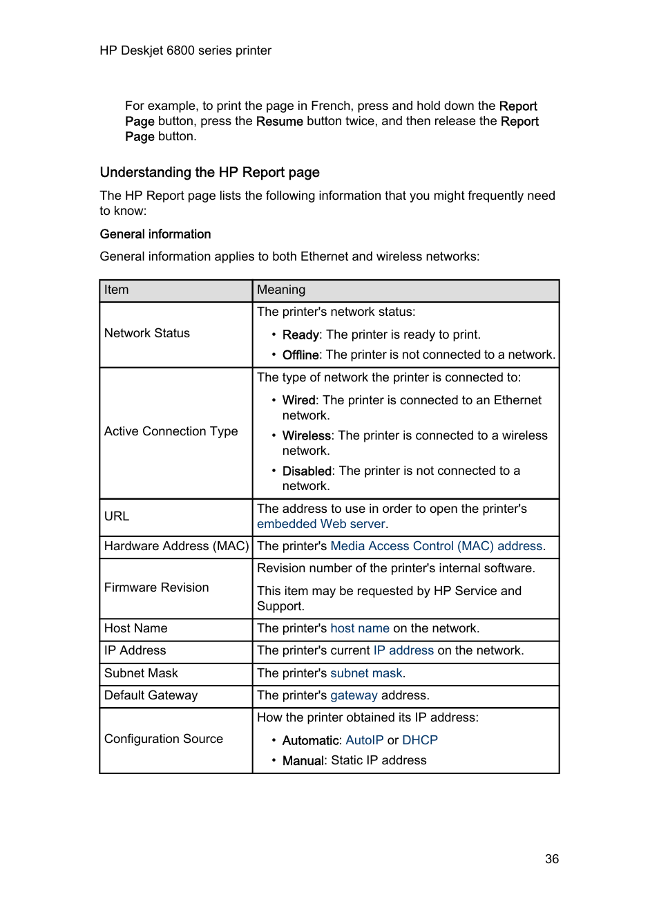 General information | HP Deskjet 6840 Color Inkjet Printer User Manual | Page 36 / 193