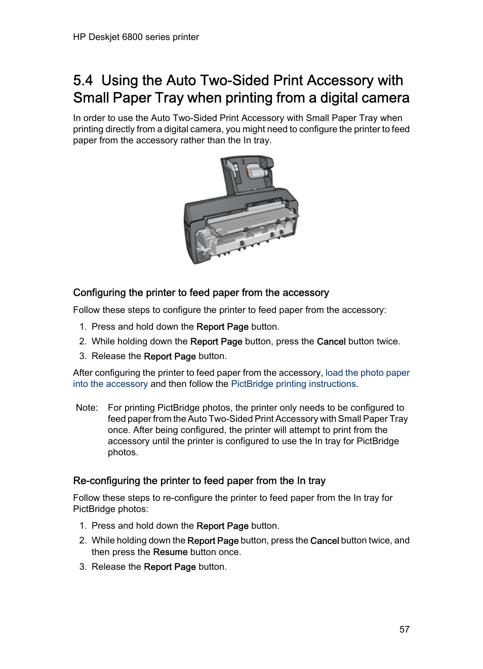 Pictbridge | HP Deskjet 6840 Color Inkjet Printer User Manual | Page 57 / 193