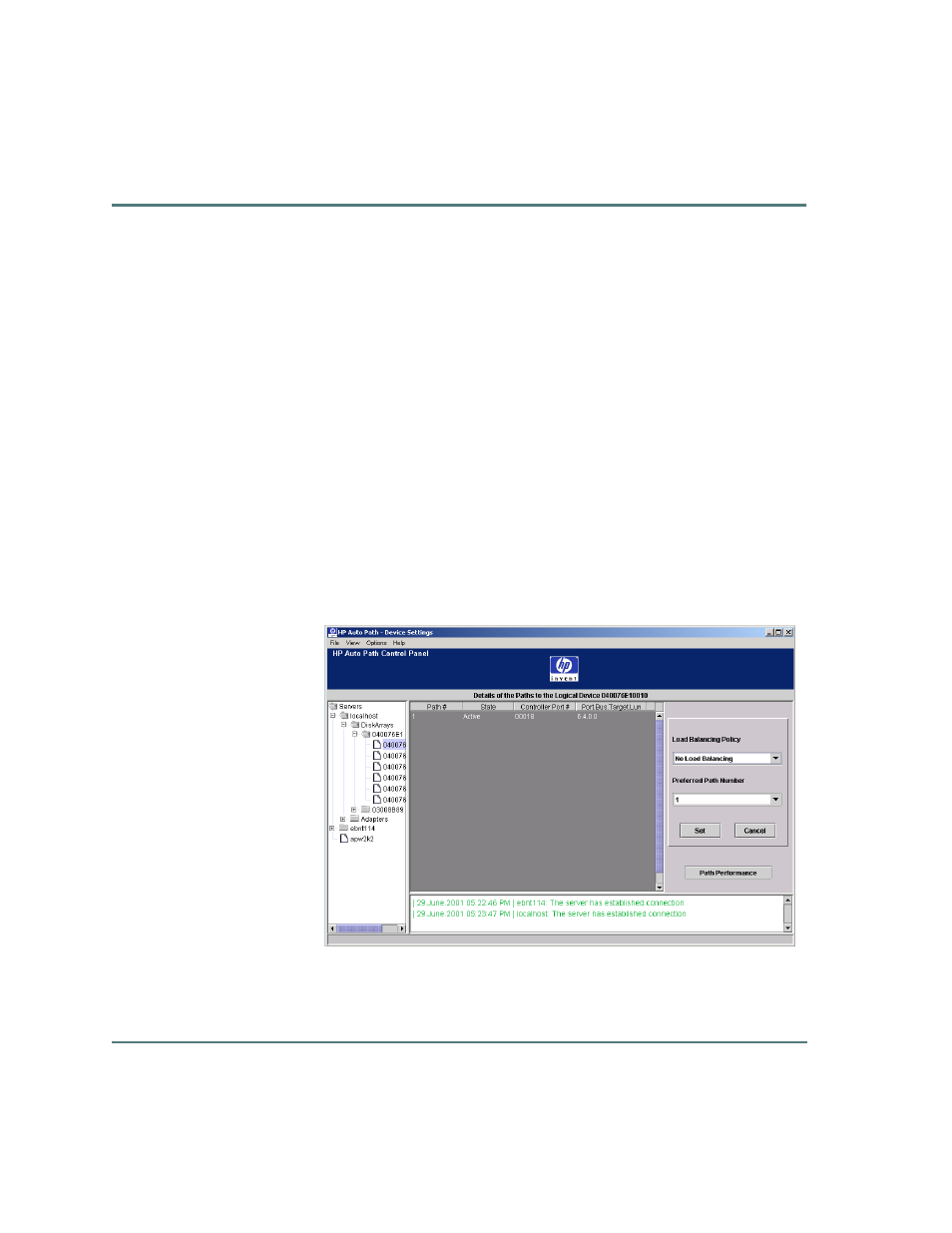 Setting the preferred path | HP StorageWorks Auto Path VA Software User Manual | Page 44 / 70