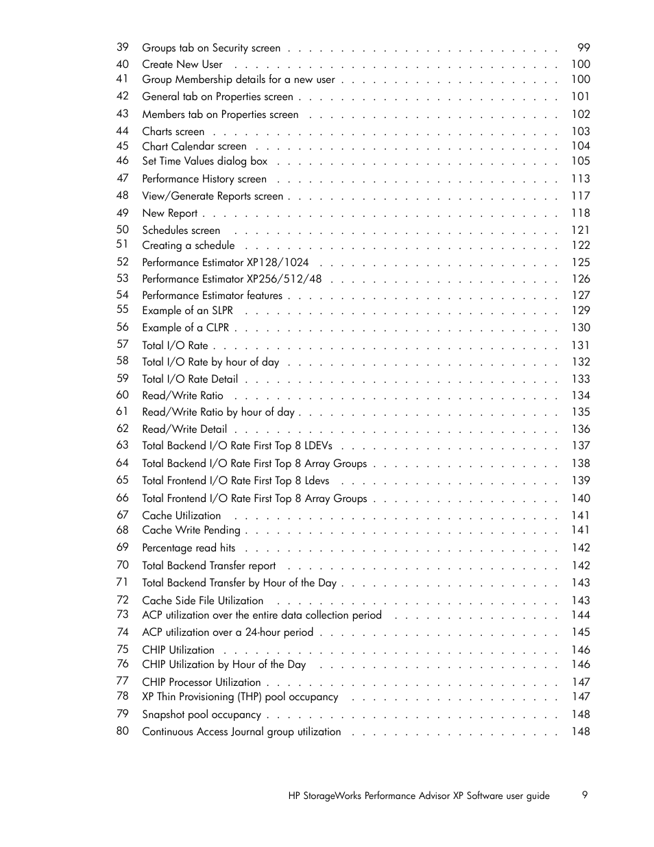 HP XP Performance Advisor Software User Manual | Page 9 / 159
