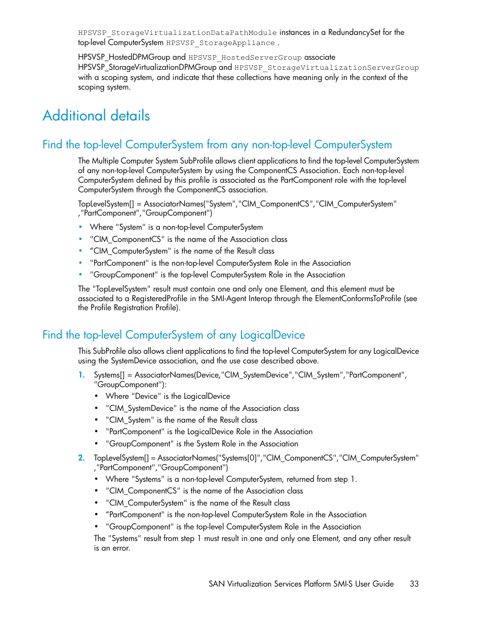 Additional details | HP SAN Virtualization Services Platform User Manual | Page 33 / 324