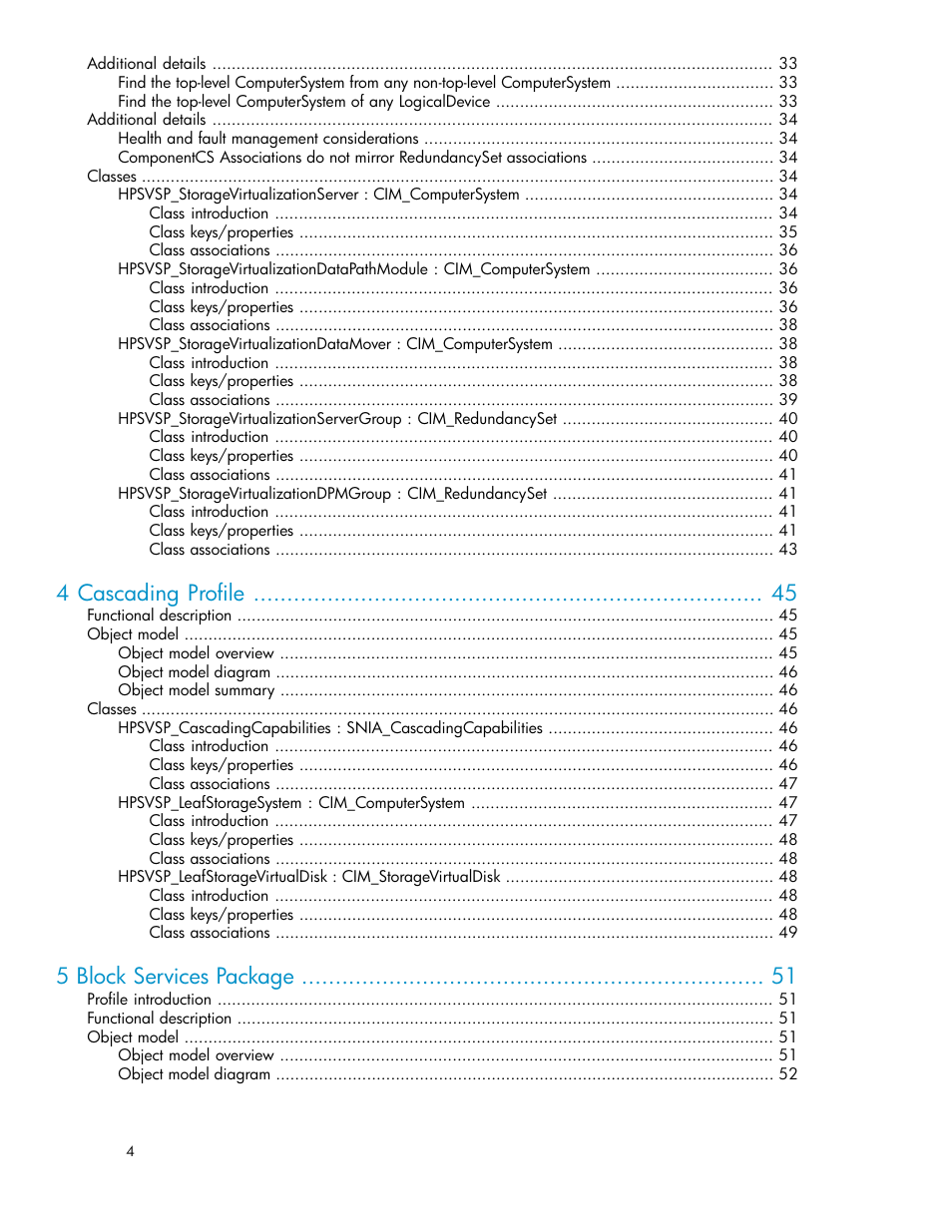 4 cascading profile, 5 block services package | HP SAN Virtualization Services Platform User Manual | Page 4 / 324