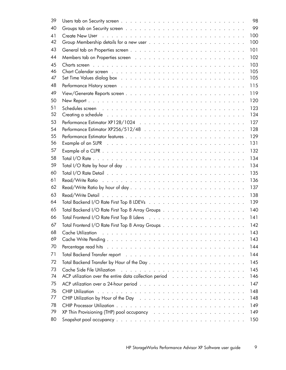 HP XP Performance Advisor Software User Manual | Page 9 / 165