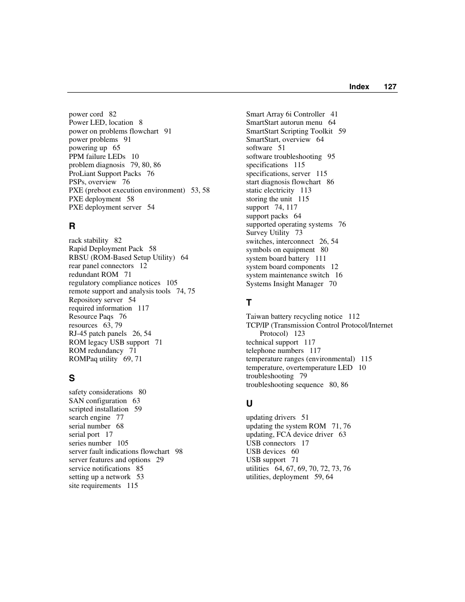 HP ProLiant BL45p Server series User Manual | Page 127 / 128