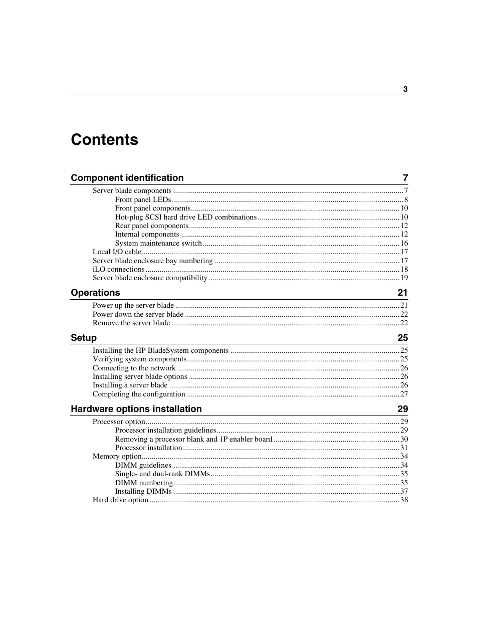 HP ProLiant BL45p Server series User Manual | Page 3 / 128