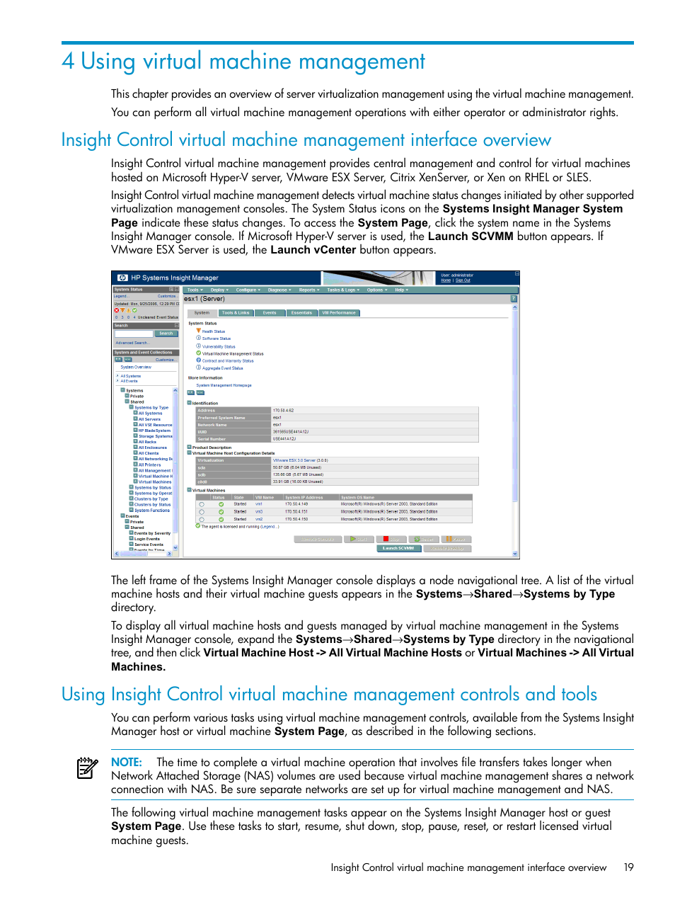 4 using virtual machine management | HP Insight Control Software for Linux User Manual | Page 19 / 59