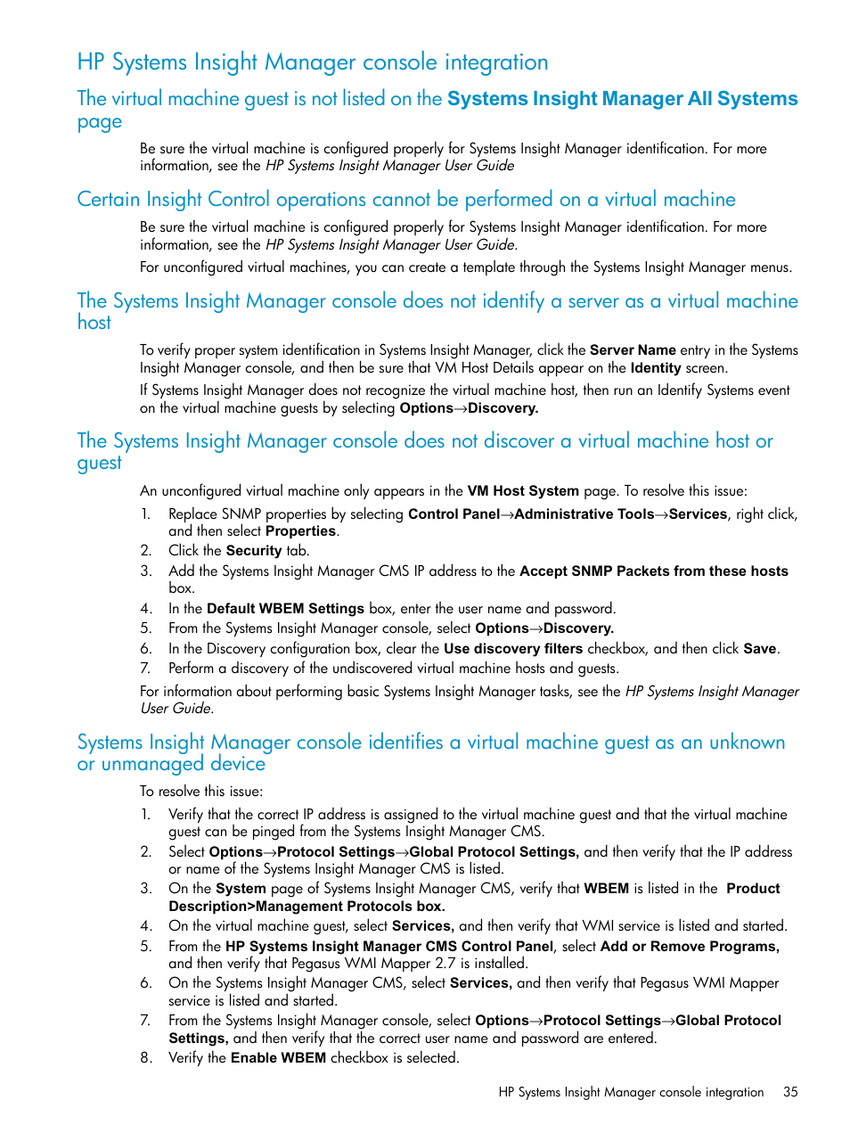 Hp systems insight manager console integration | HP Insight Control Software for Linux User Manual | Page 35 / 59