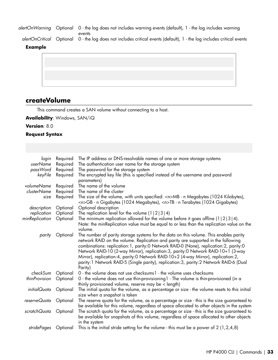 Createvolume | HP StoreVirtual VSA Software User Manual | Page 33 / 80