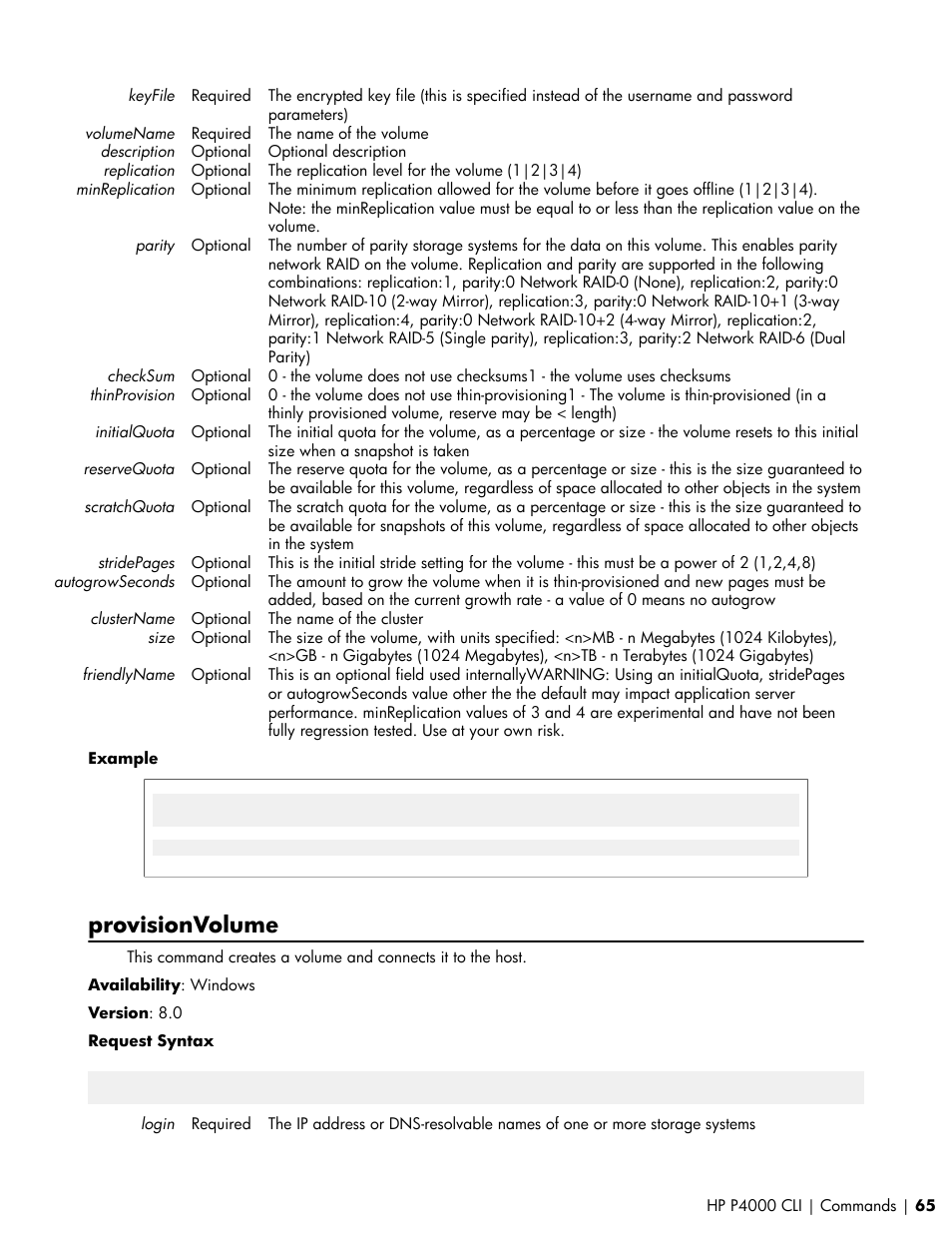Provisionvolume | HP StoreVirtual VSA Software User Manual | Page 65 / 80