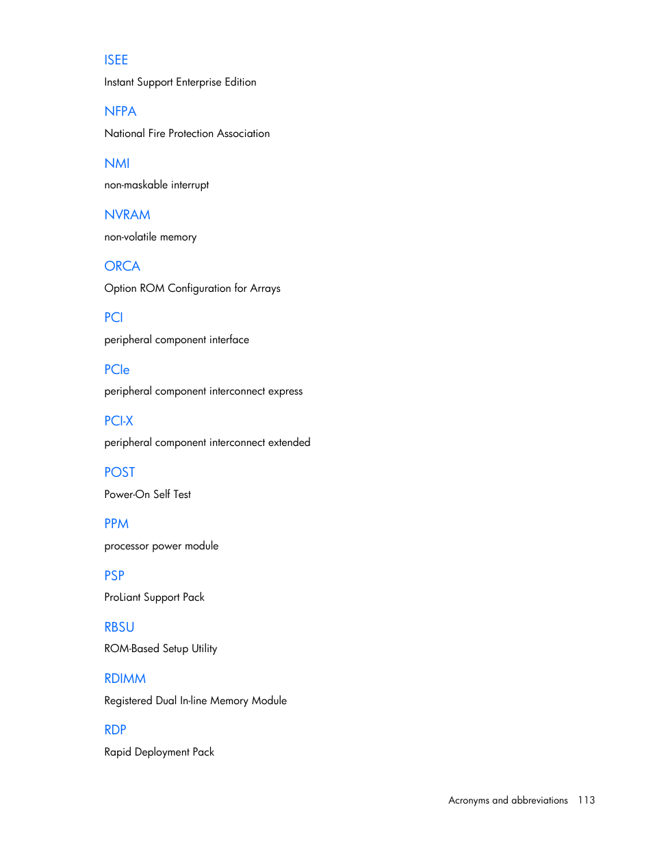 HP ProLiant DL380 G6 Server User Manual | Page 113 / 117