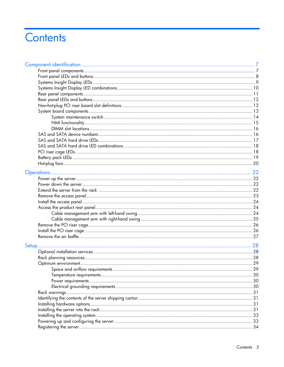 HP ProLiant DL380 G6 Server User Manual | Page 3 / 117