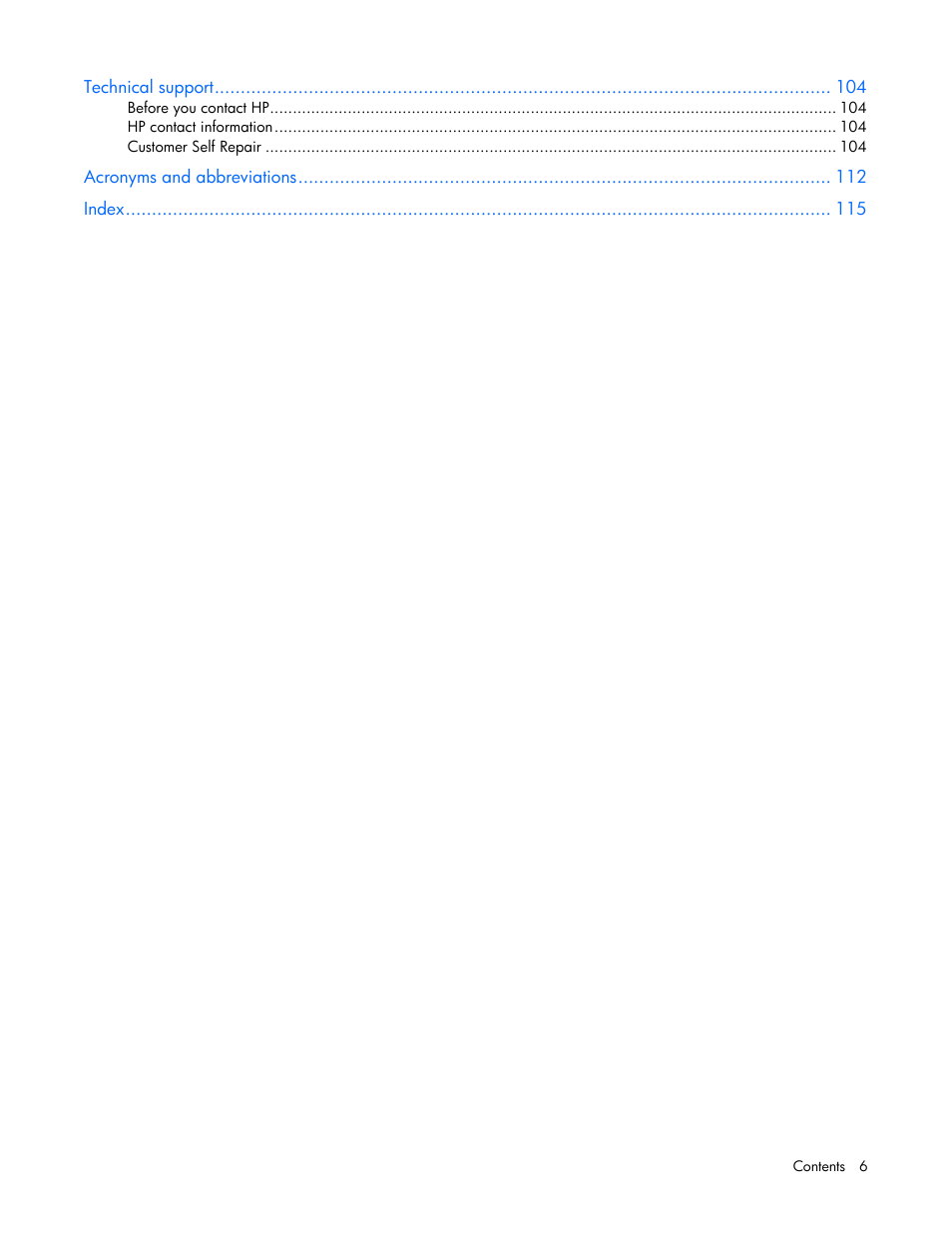 HP ProLiant DL380 G6 Server User Manual | Page 6 / 117