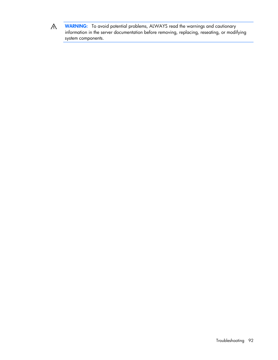 HP ProLiant DL380 G6 Server User Manual | Page 92 / 117