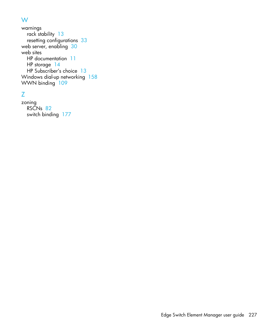 HP StorageWorks 2.32 Edge Switch User Manual | Page 227 / 228