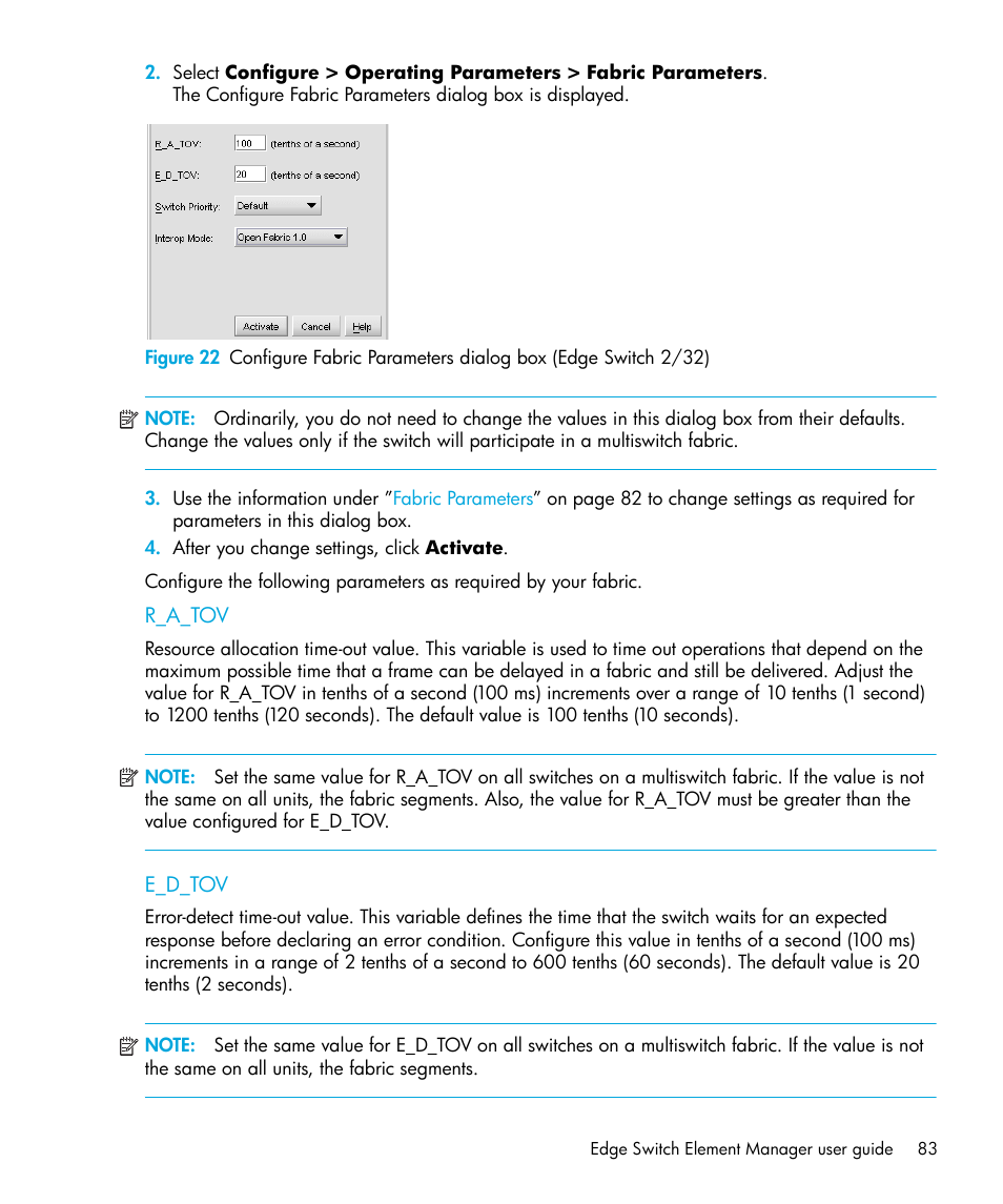 R_a_tov, E_d_tov, N in | Figure 22 | HP StorageWorks 2.32 Edge Switch User Manual | Page 83 / 228