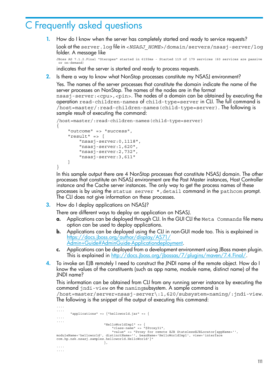 C frequently asked questions | HP Integrity NonStop H-Series User Manual | Page 111 / 115