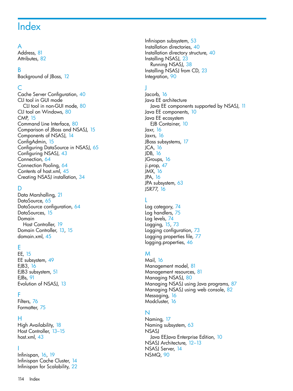 Index | HP Integrity NonStop H-Series User Manual | Page 114 / 115