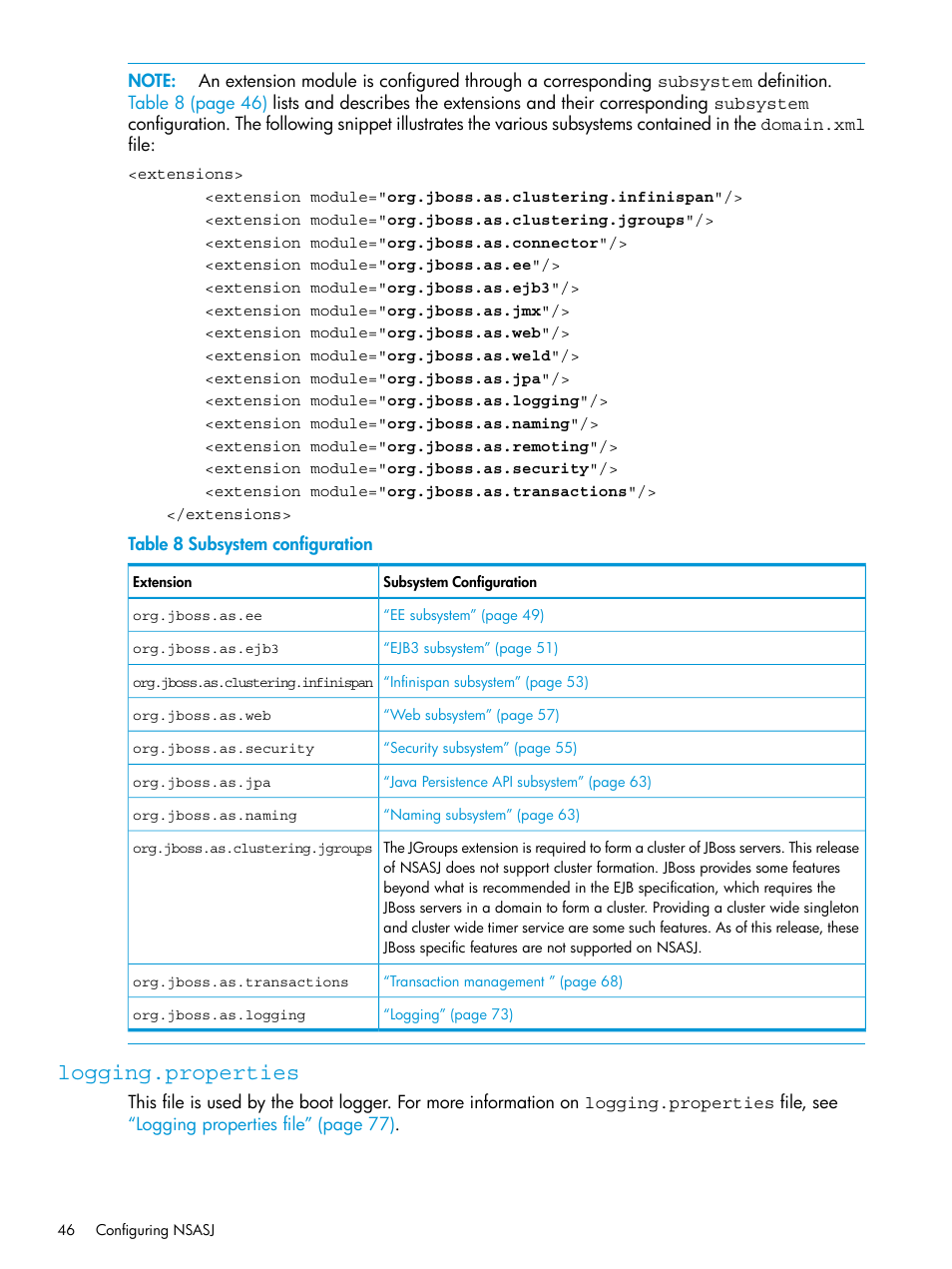 Logging.properties | HP Integrity NonStop H-Series User Manual | Page 46 / 115