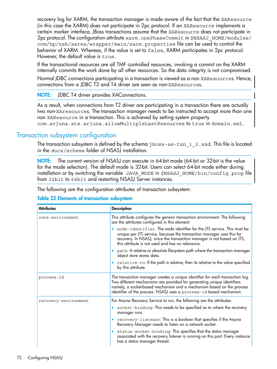 Transaction subsystem configuration | HP Integrity NonStop H-Series User Manual | Page 72 / 115