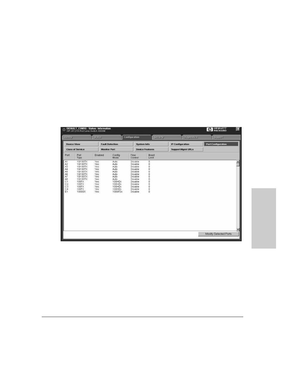 Configuration - port configuration, Configuration - port configuration -9 | HP Hub & Switch Management for OV-UX User Manual | Page 55 / 104