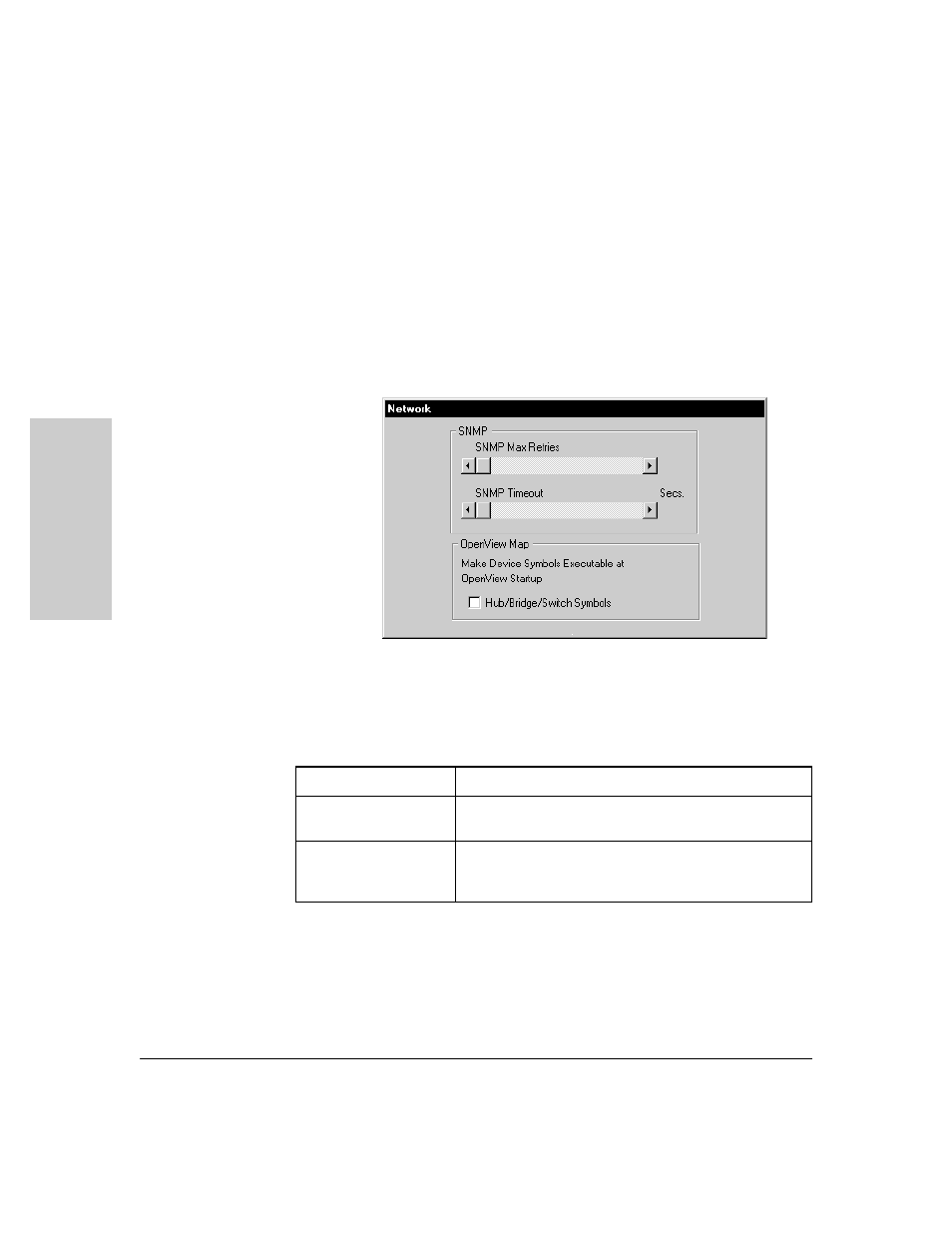 Network parameters, Network parameters -6 | HP Hub & Switch Management for OV-UX User Manual | Page 78 / 104