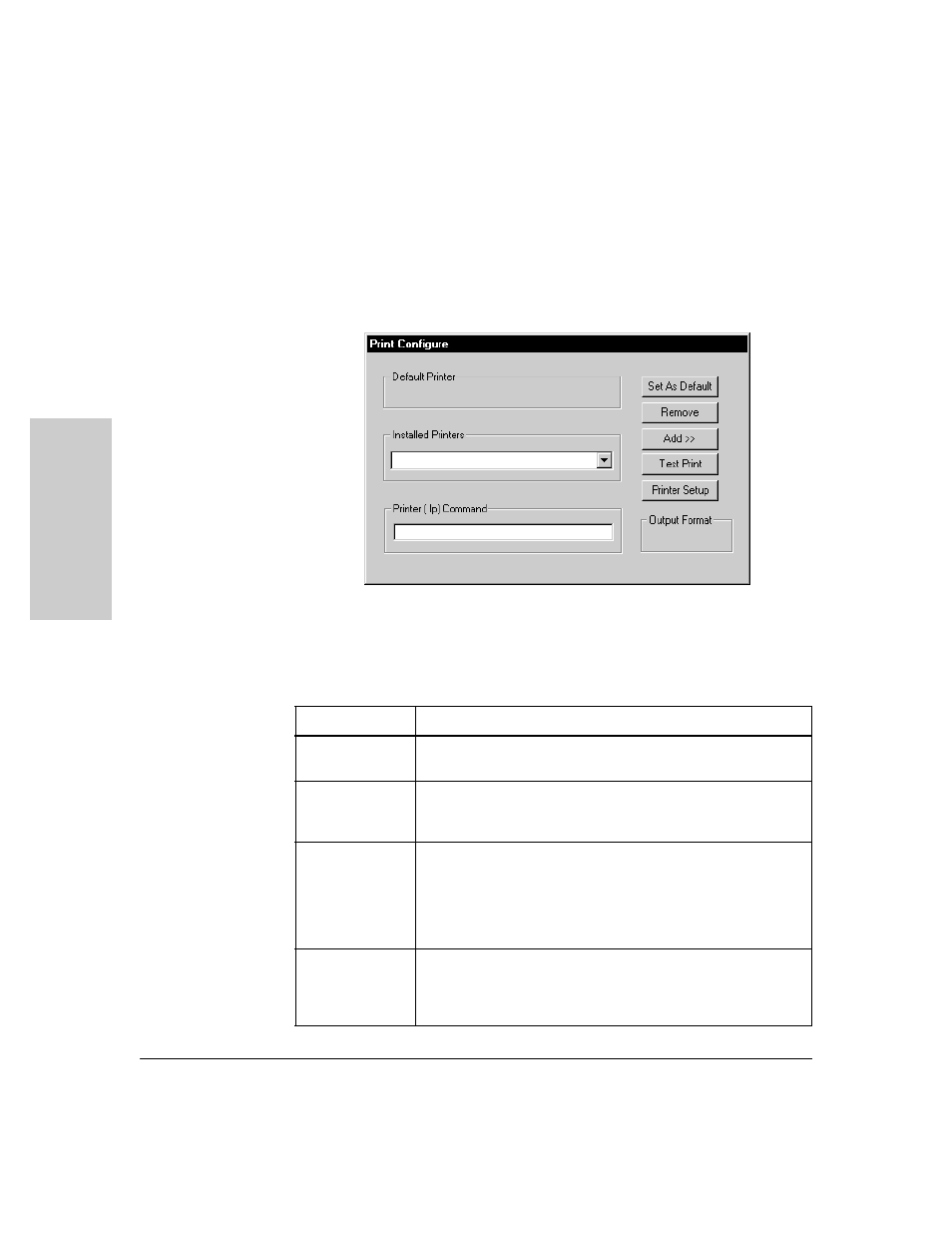 Printer configuration parameters, Printer configuration parameters -10 | HP Hub & Switch Management for OV-UX User Manual | Page 82 / 104