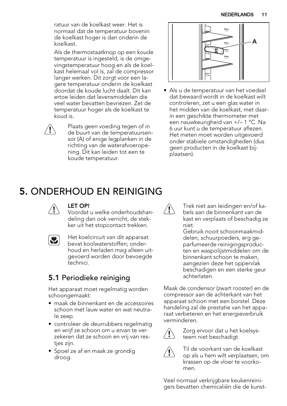 Onderhoud en reiniging, 1 periodieke reiniging | AEG S73100KDX0 User Manual | Page 11 / 80