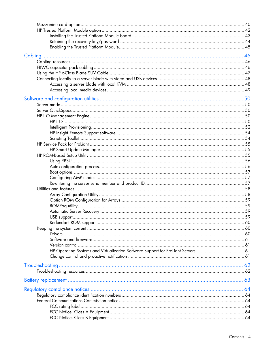 HP ProLiant BL660c Gen8 Server Blade User Manual | Page 4 / 87