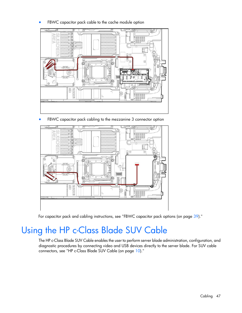 Using the hp c-class blade suv cable | HP ProLiant BL660c Gen8 Server Blade User Manual | Page 47 / 87