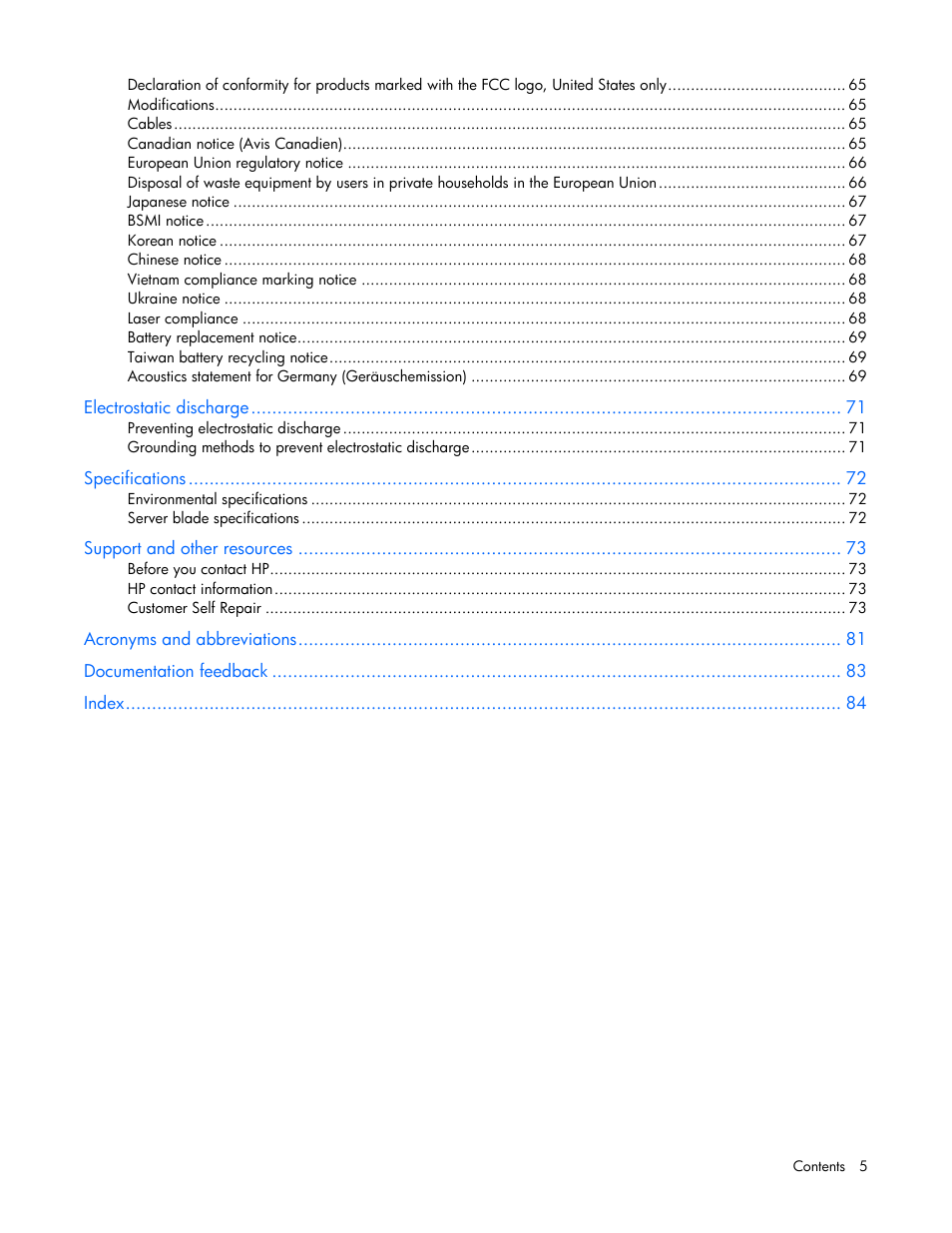 HP ProLiant BL660c Gen8 Server Blade User Manual | Page 5 / 87