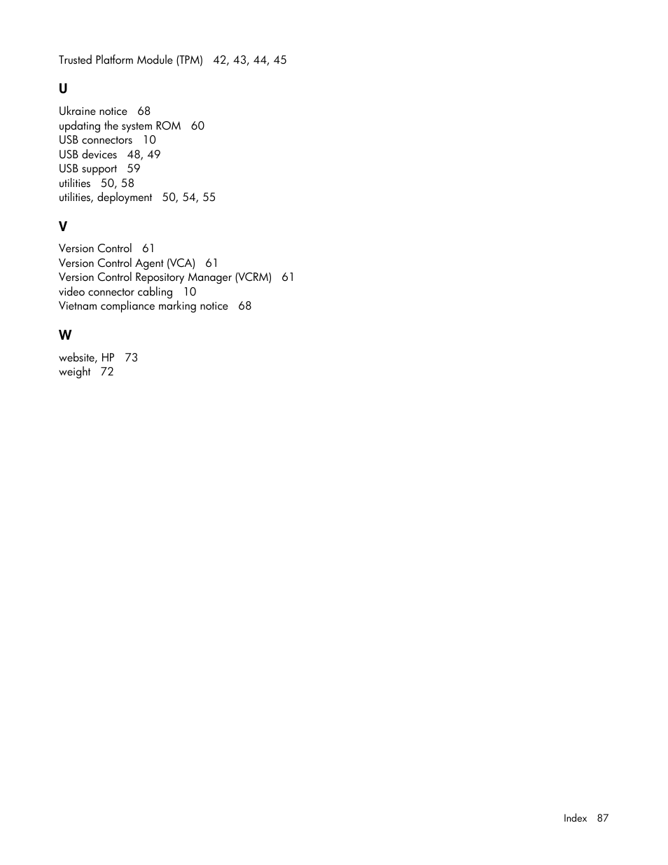 HP ProLiant BL660c Gen8 Server Blade User Manual | Page 87 / 87