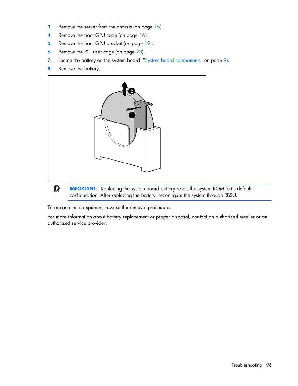 HP ProLiant SL250s Gen8 Server User Manual | Page 96 / 115