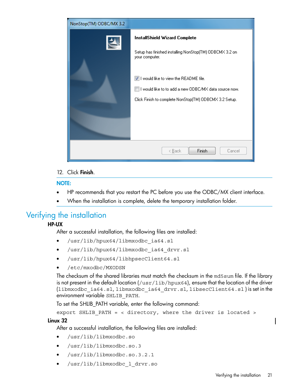 Verifying the installation | HP Integrity NonStop H-Series User Manual | Page 21 / 62