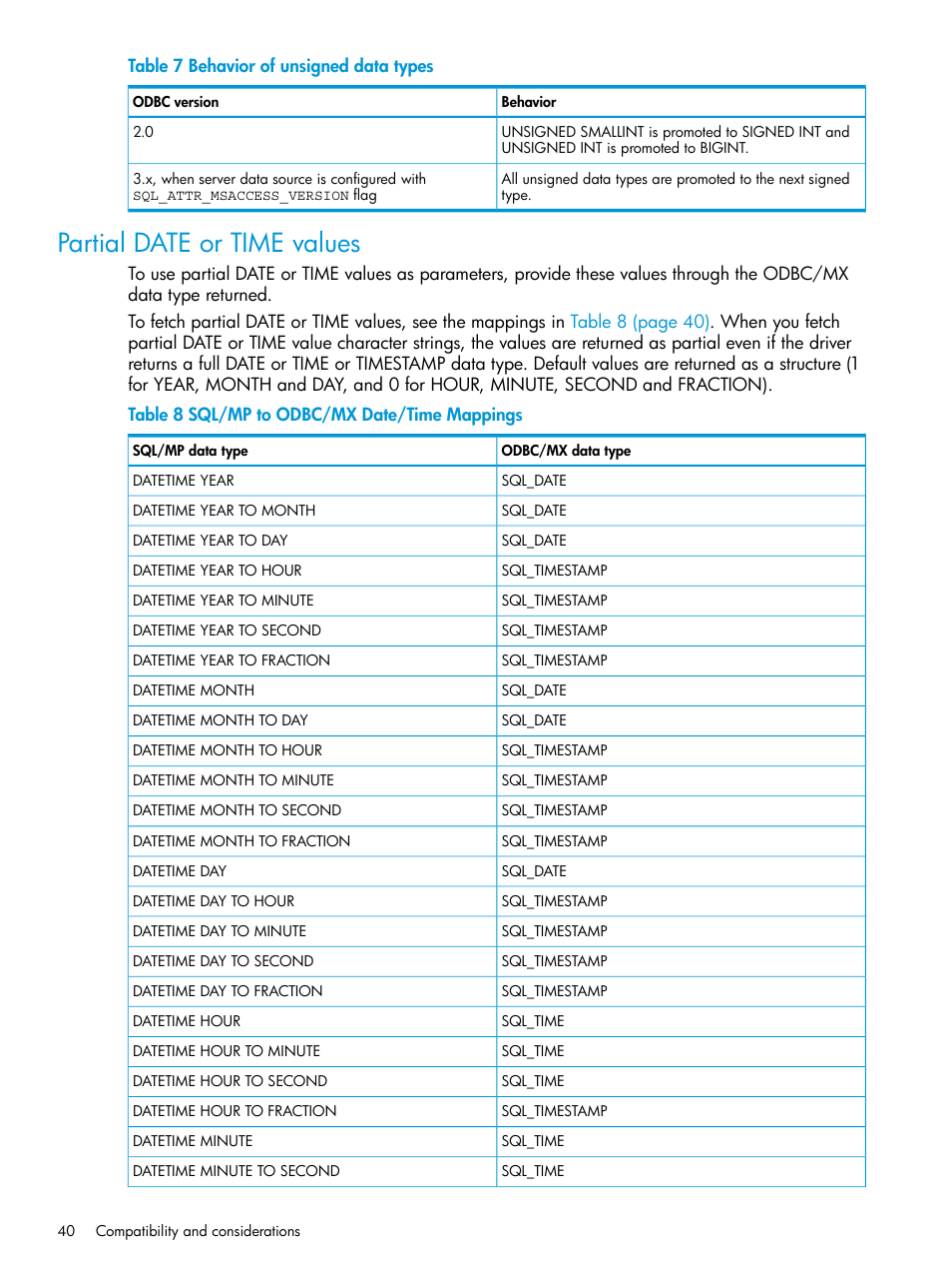 Partial date or time values | HP Integrity NonStop H-Series User Manual | Page 40 / 62
