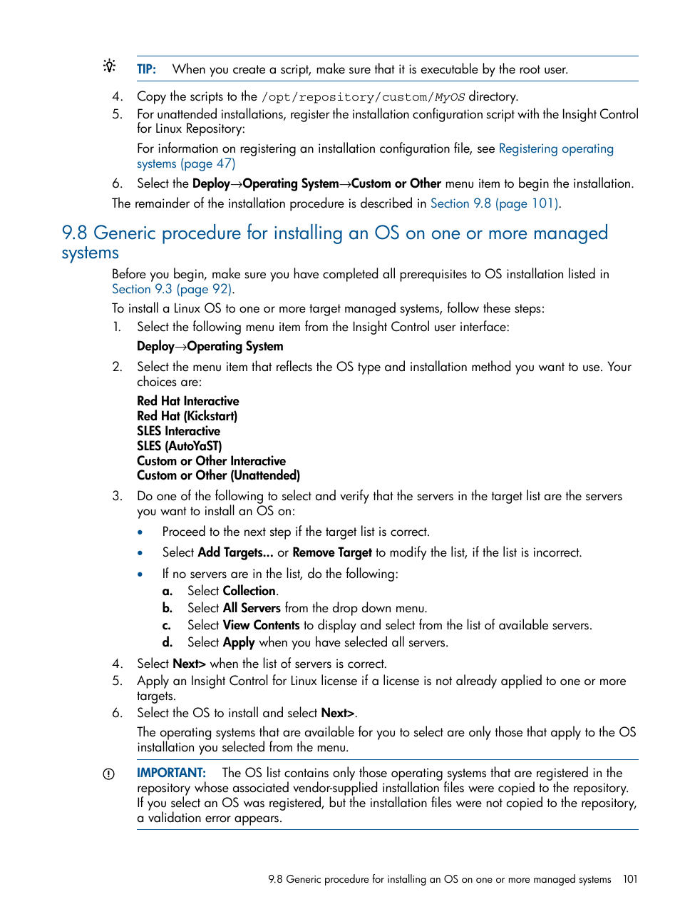 HP Insight Control Software for Linux User Manual | Page 101 / 273