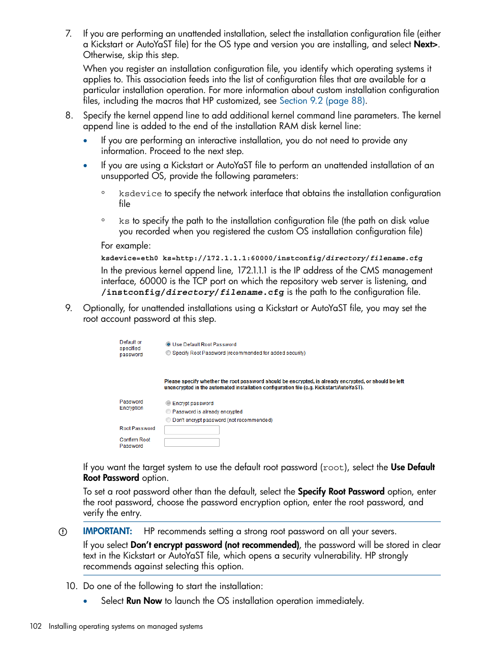 HP Insight Control Software for Linux User Manual | Page 102 / 273