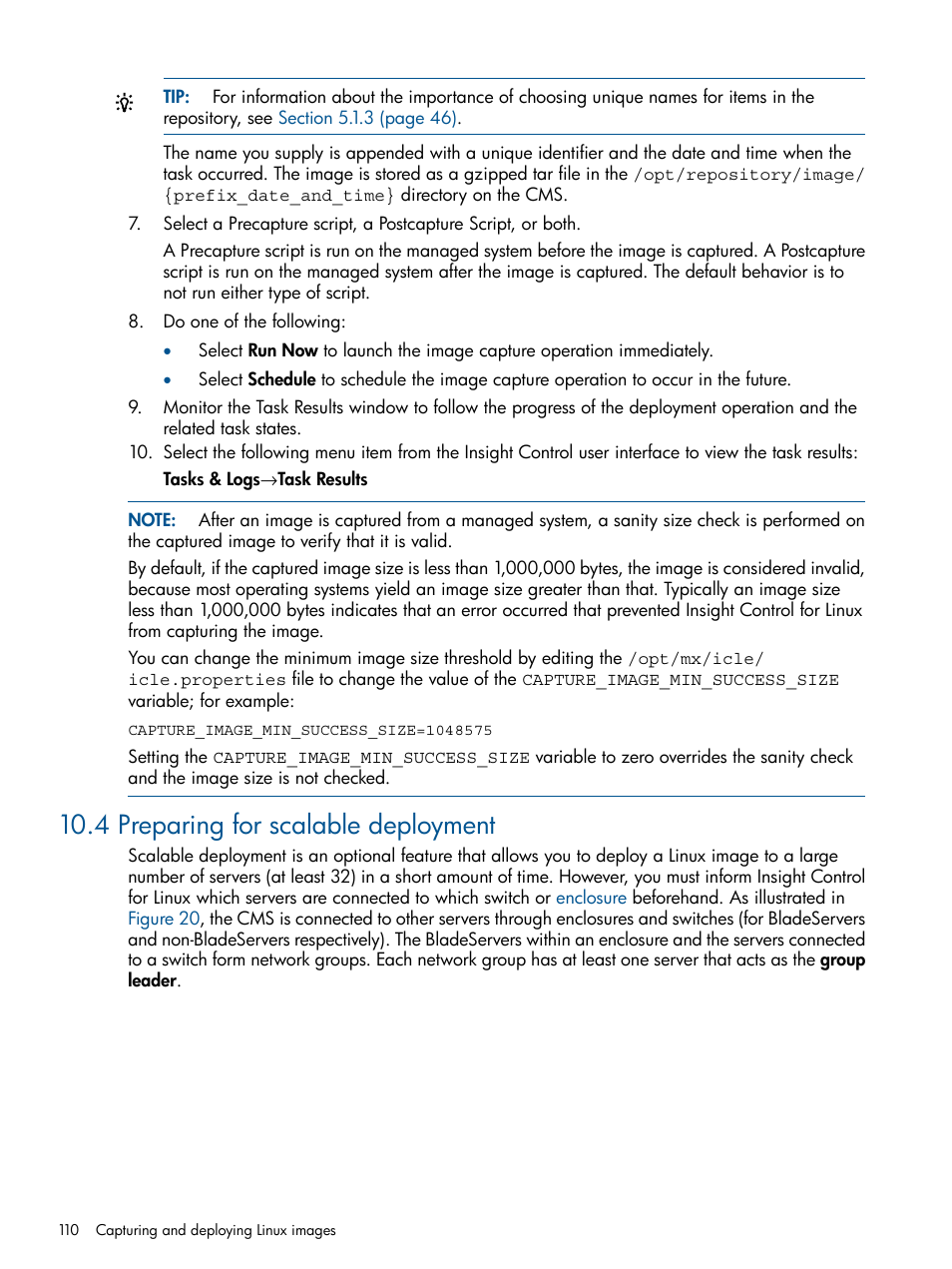 4 preparing for scalable deployment | HP Insight Control Software for Linux User Manual | Page 110 / 273