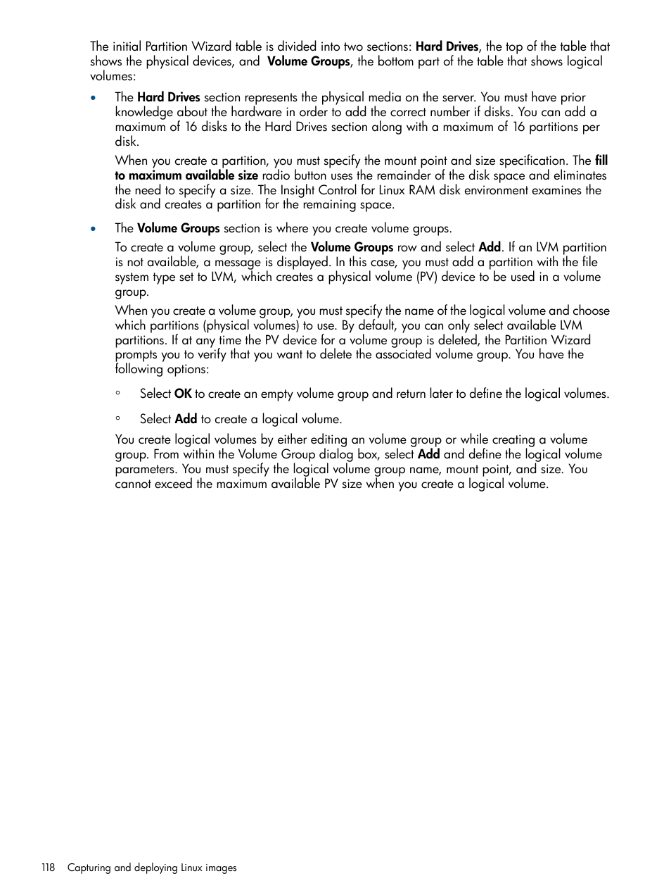 HP Insight Control Software for Linux User Manual | Page 118 / 273